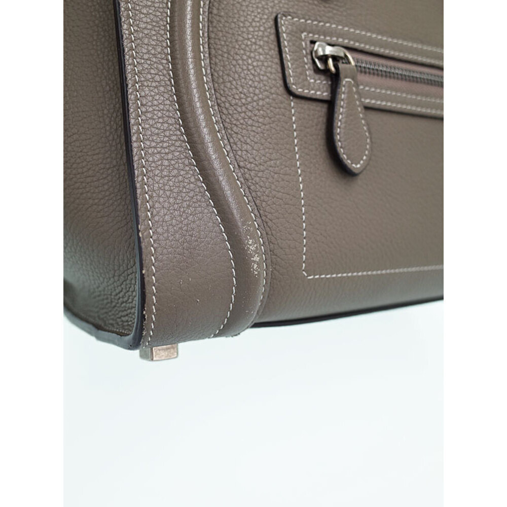 Celine Shopper Tote Shoulder Leather Calfskin Handbag - Picture 7 of 9